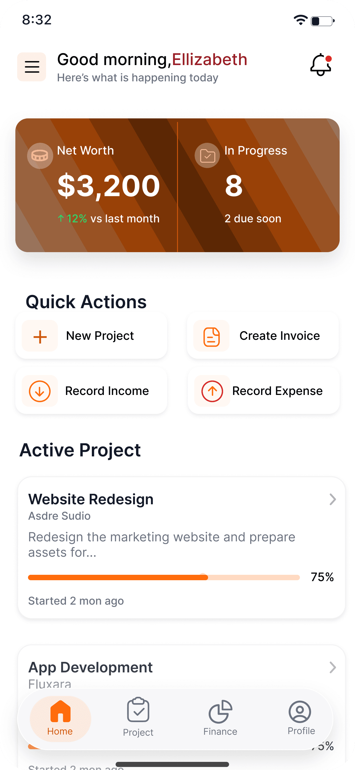 Mobile interface screen 6