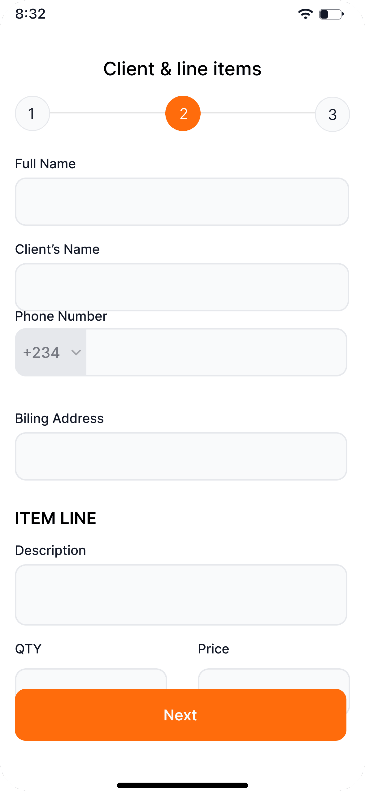 Mobile interface screen 14