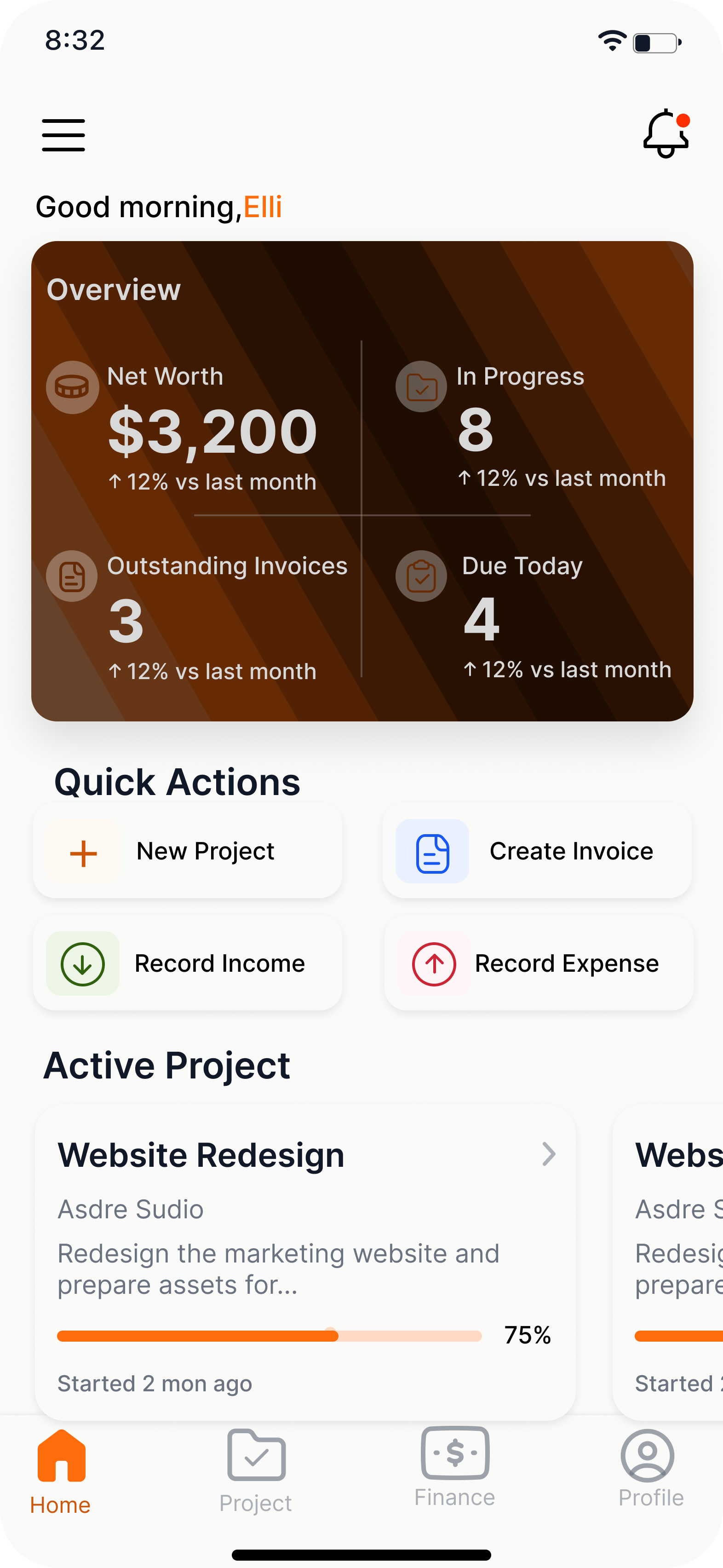 Mobile interface screen 6