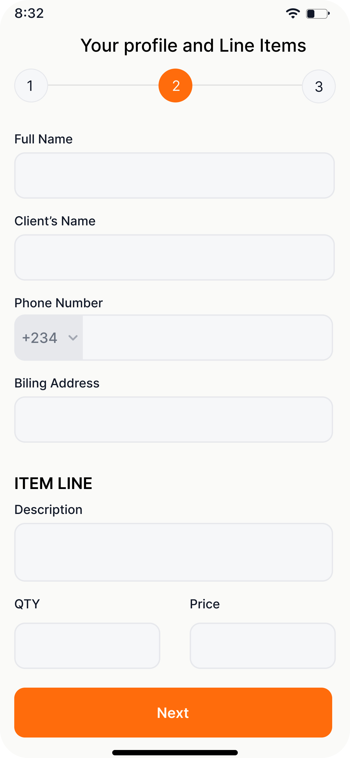 Mobile interface screen 14